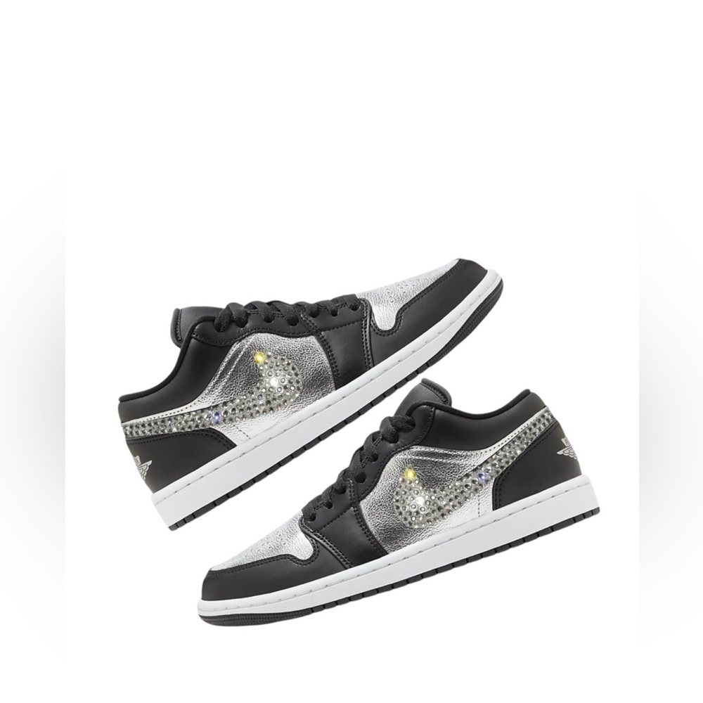 Women’s Bling Swarovski crystal Custom Metallic Jordan 1
